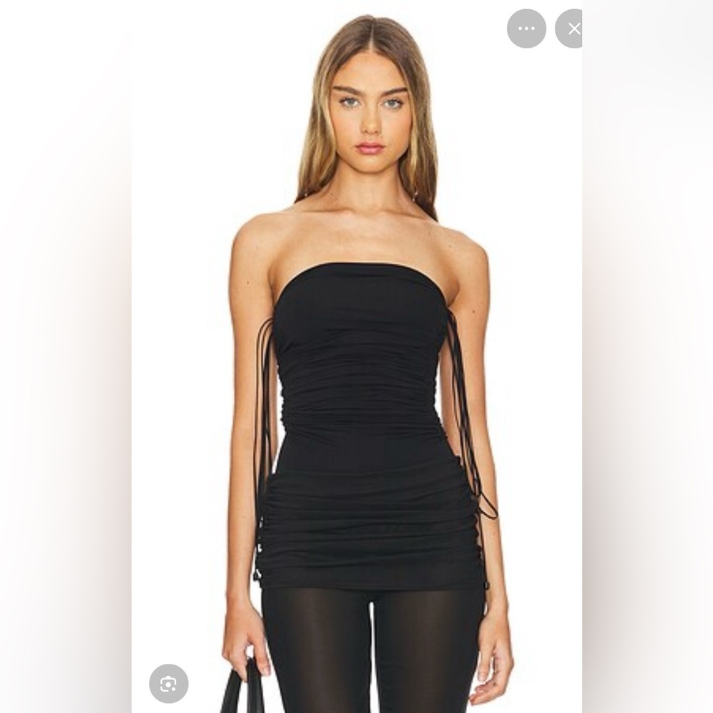 Wolford NWT Fatal Draping Strapless  2 in 1 Bodysuit & Dress - Black size XS